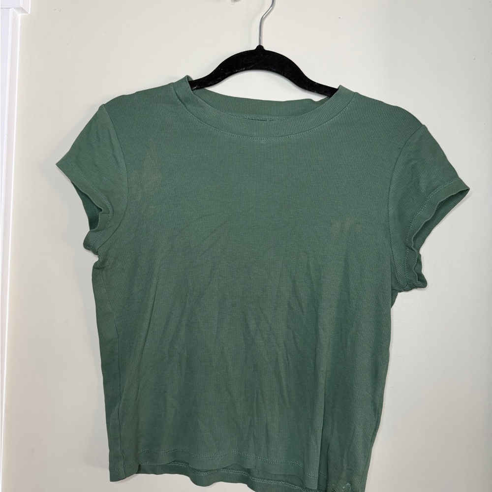 Madewell Green Crop Top